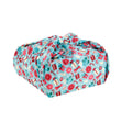 Christmas Print Cotton Fabric Reusable Gift Wrap, Blue Gifts & Presents- 55cmx70cm