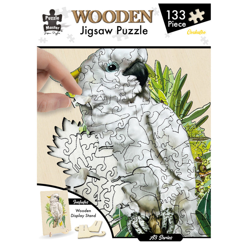 Puzzlemaster A3 Wood Display Puzzle, Cockatooa