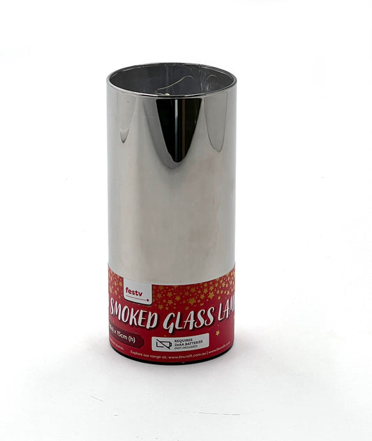 Christmas LED Decor, Smoked Glass Lamp