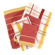 Alaria 6-Piece Towel Set, Plaid Red