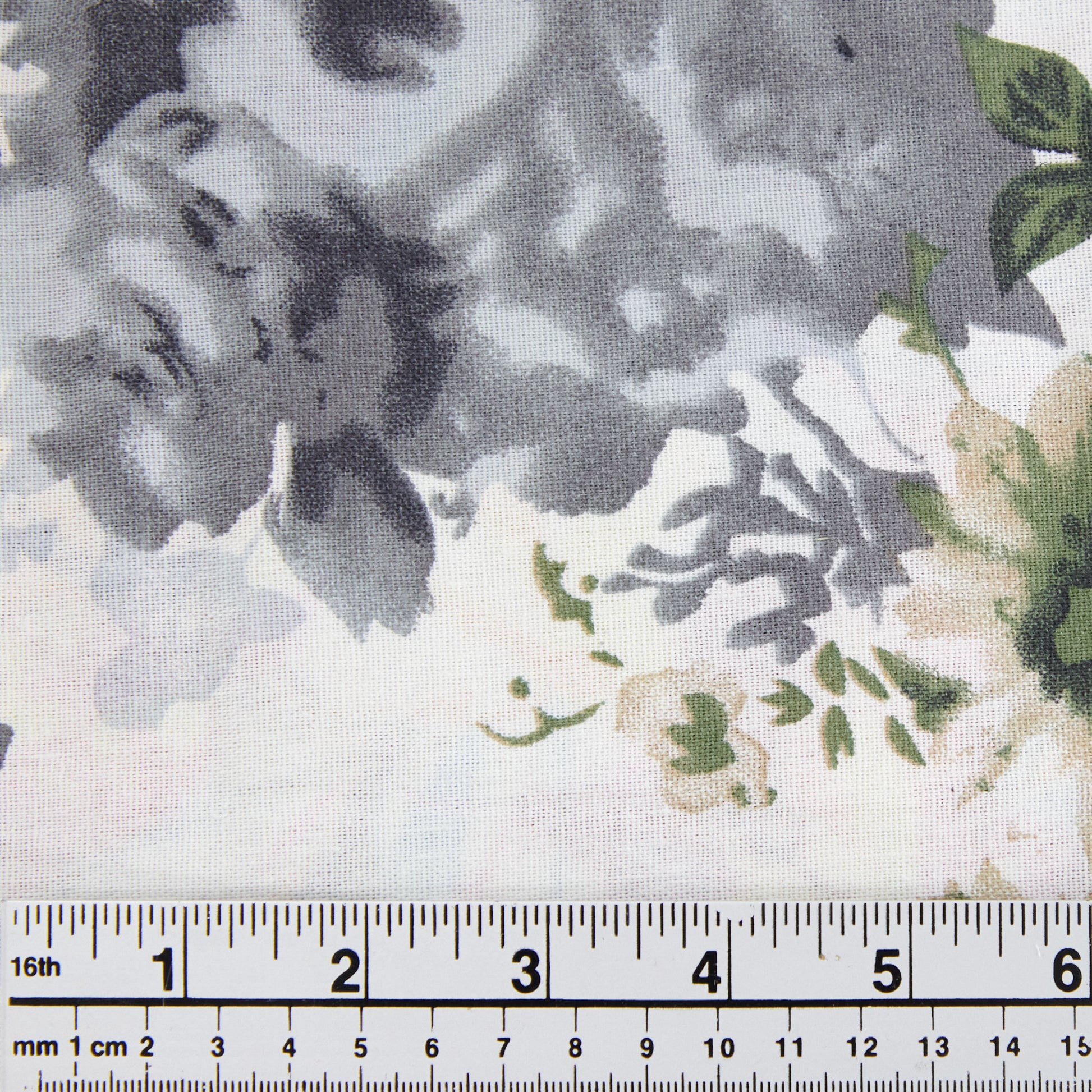 Printed Rayon/Linen Fabric, Roses- Width 143cm