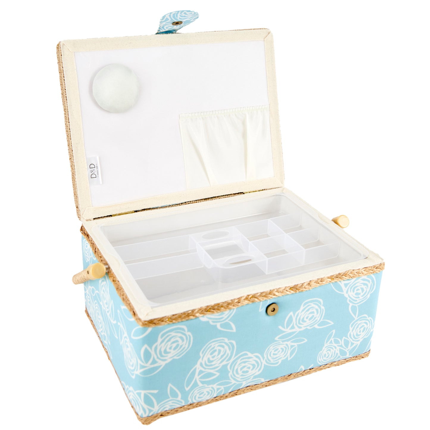 Sewing Basket, Light Blue- 30.5x23x16cm