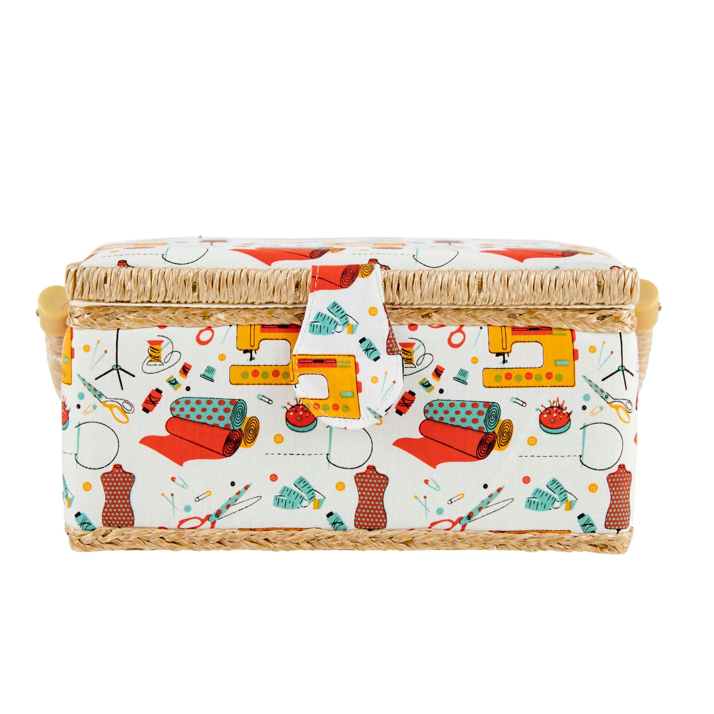 Sewing Basket, Multi- 24x17.5x13cm