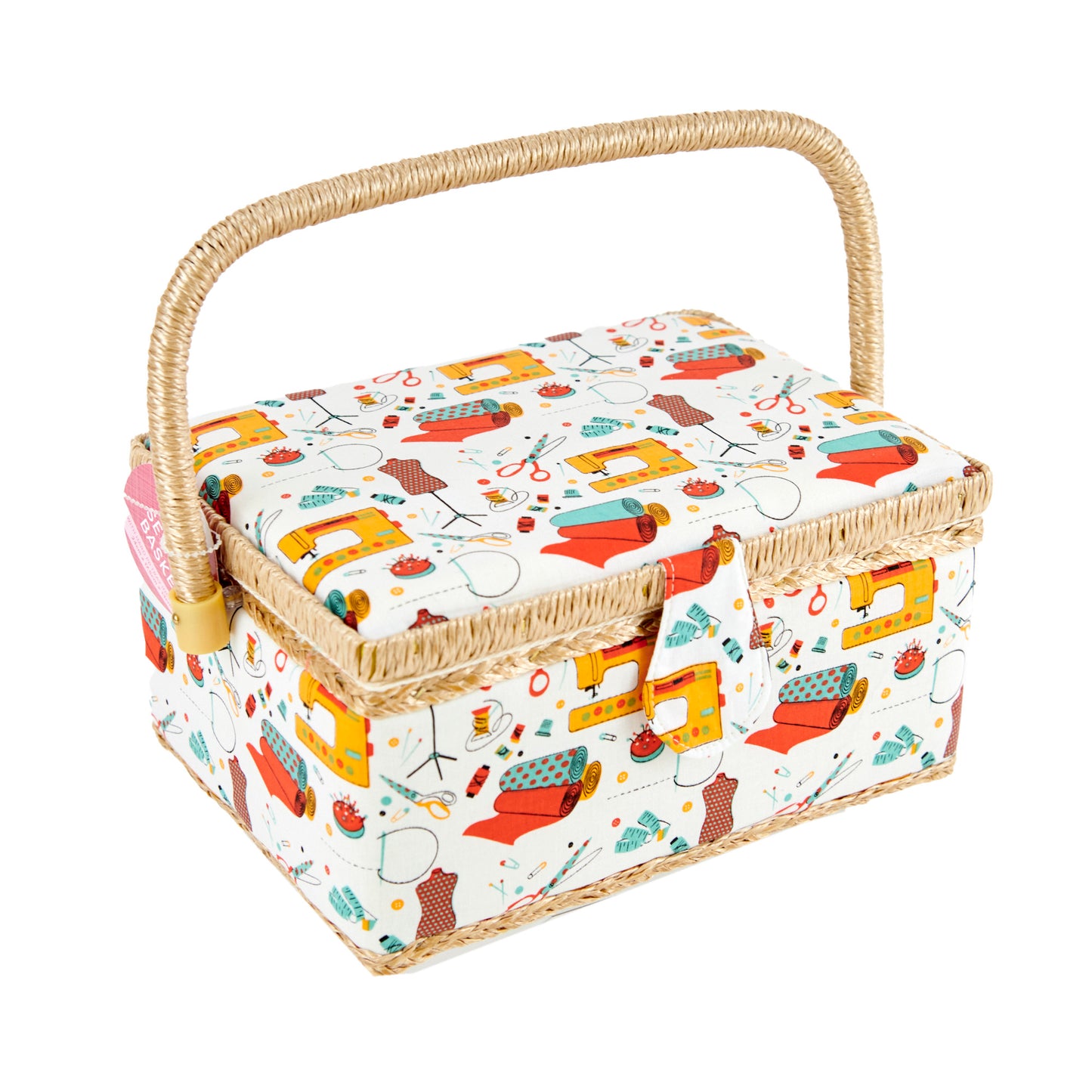 Sewing Basket, Multi- 24x17.5x13cm