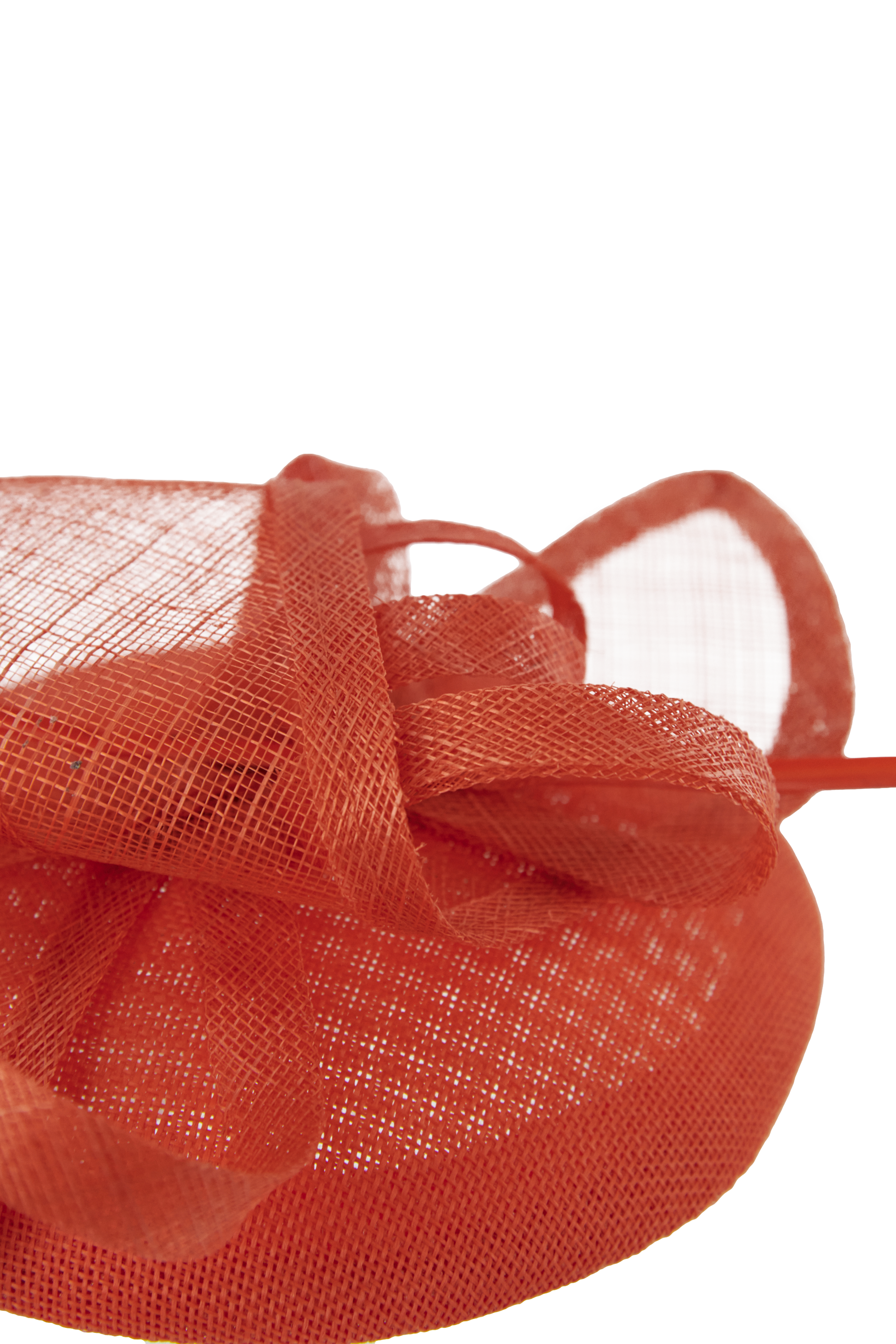 Lincraft Sinamay Fascinator With Headband and Clip, Orange