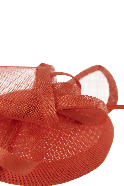 Lincraft Sinamay Fascinator With Headband and Clip, Orange