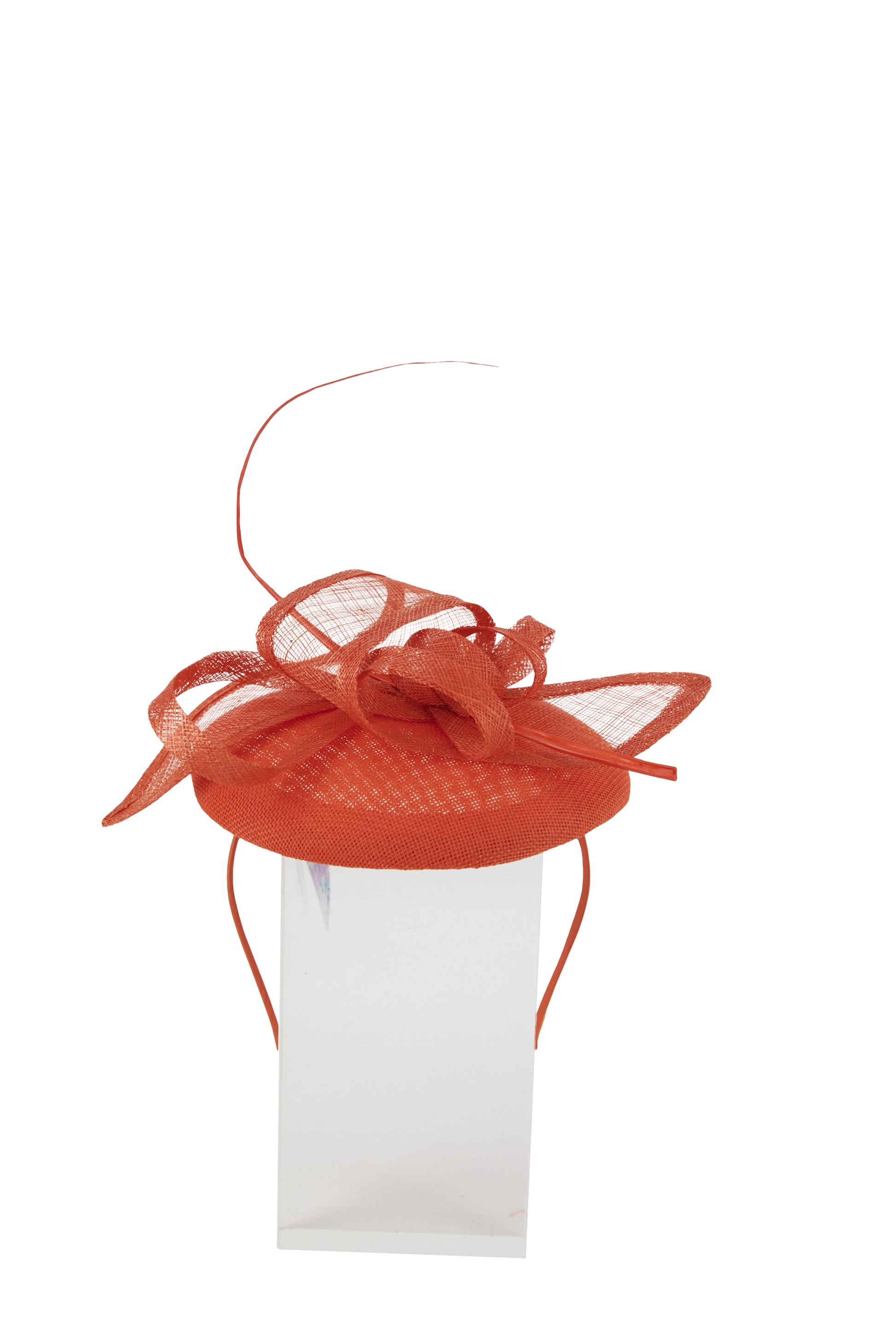 Lincraft Sinamay Fascinator With Headband and Clip, Orange