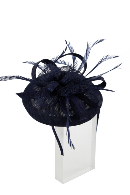 Lincraft Sinamay Fascinator With Headband and Clip - Navy