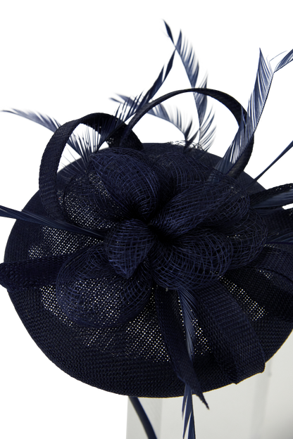 Lincraft Sinamay Fascinator With Headband and Clip - Navy