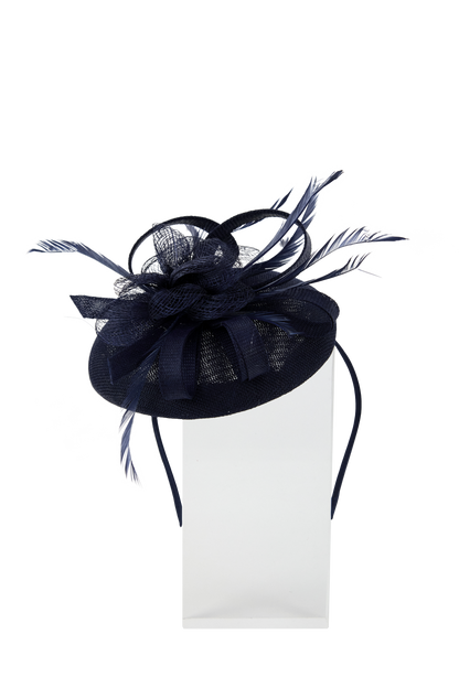 Lincraft Sinamay Fascinator With Headband and Clip - Navy