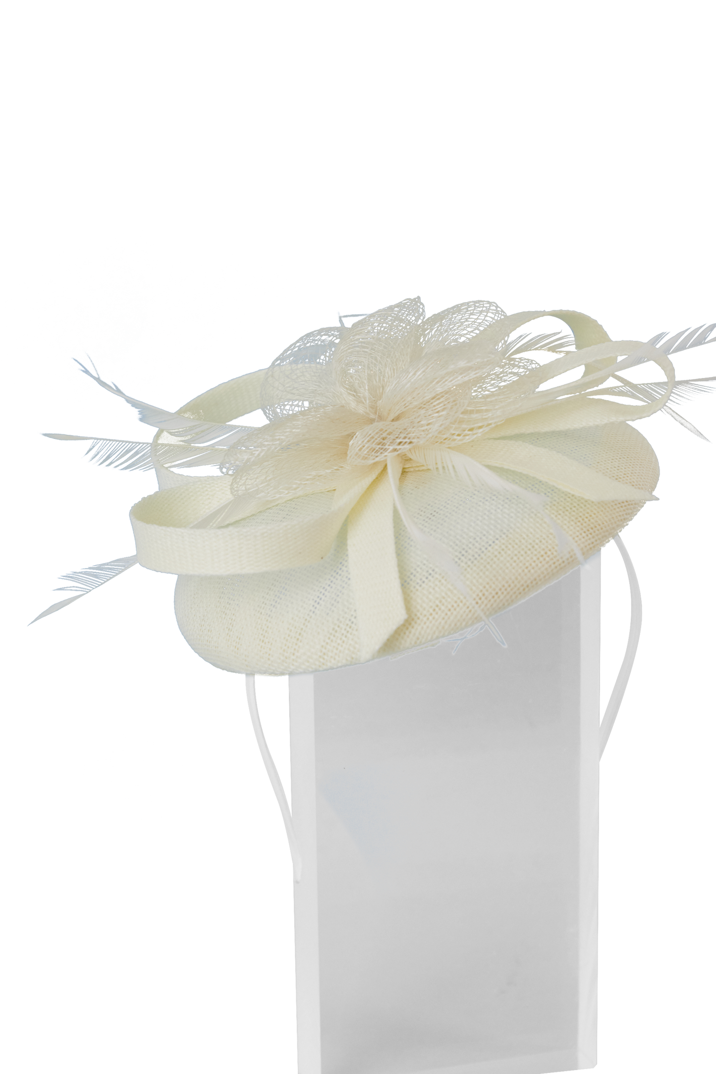 Lincraft Sinamay Fascinator With Headband and Clip, Ivory