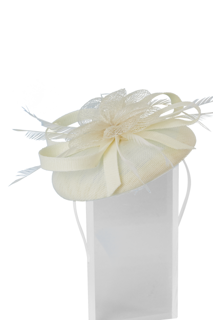 Lincraft Sinamay Fascinator With Headband and Clip, Ivory