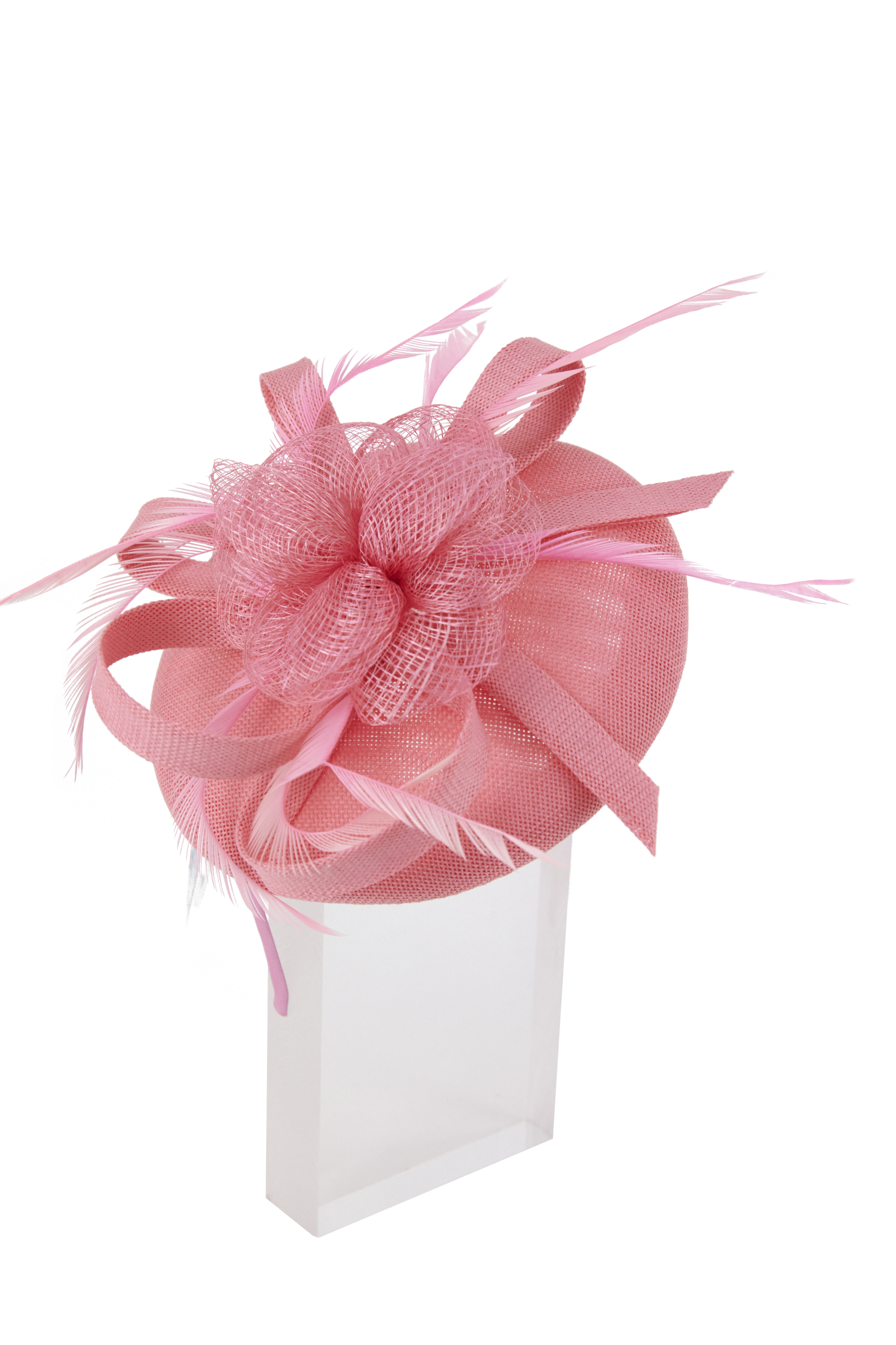 Lincraft Sinamay Fascinator With Headband and Clip, Pink