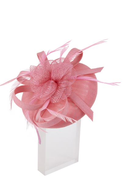 Lincraft Sinamay Fascinator With Headband and Clip, Pink