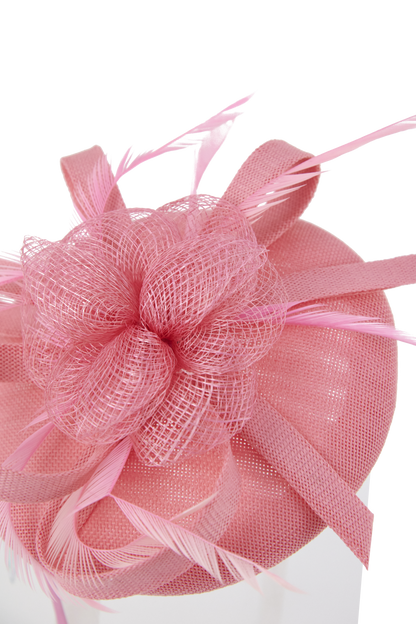 Lincraft Sinamay Fascinator With Headband and Clip, Pink