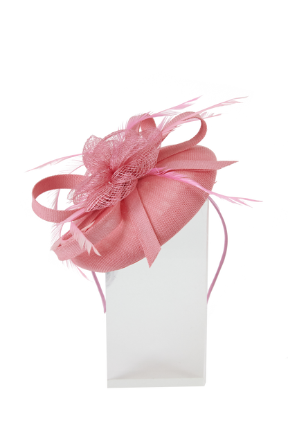 Lincraft Sinamay Fascinator With Headband and Clip, Pink