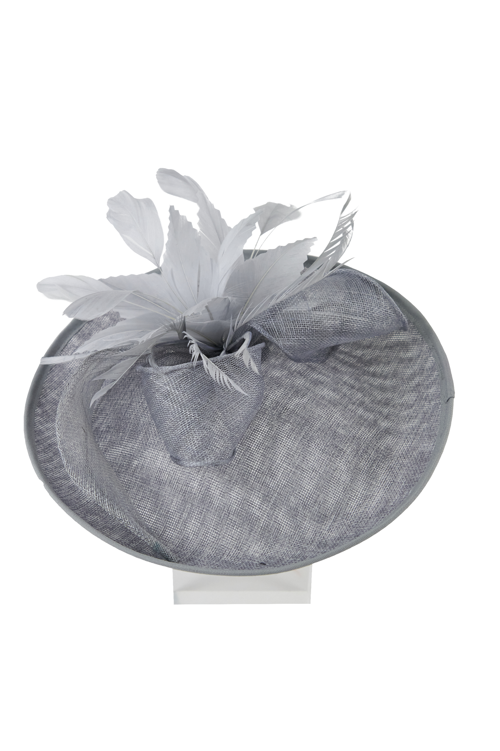 Lincraft Sinamay Fascinator With Headband and Clip- Grey