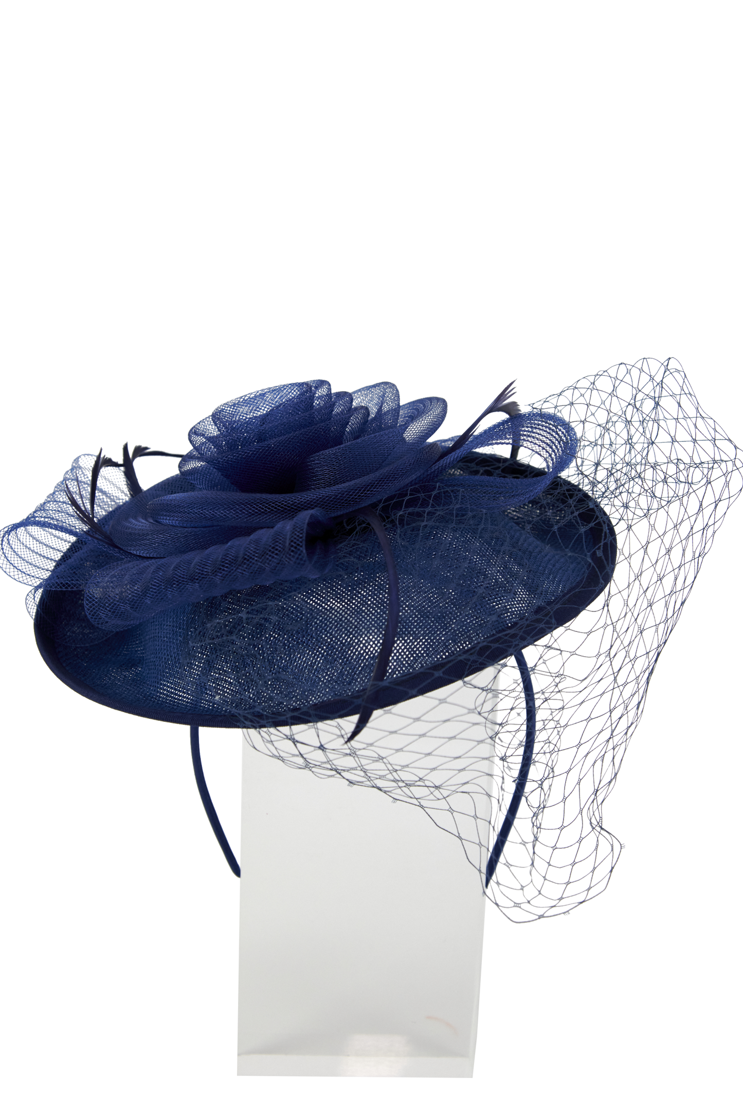 Lincraft Headband And Clip Fascinator, Ruth - Navy