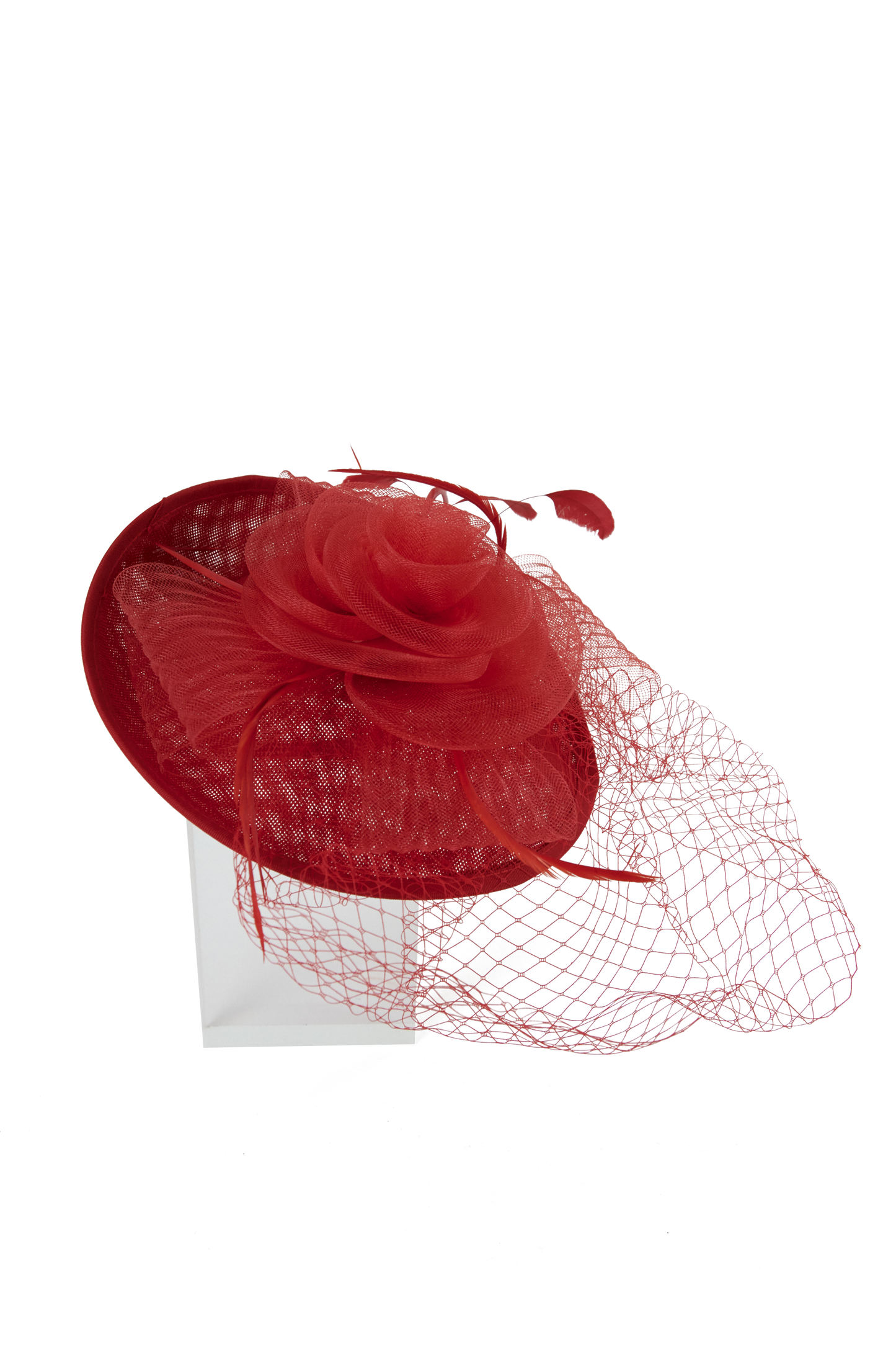 Lincraft Headband And Clip Fascinator, Ruth - Red