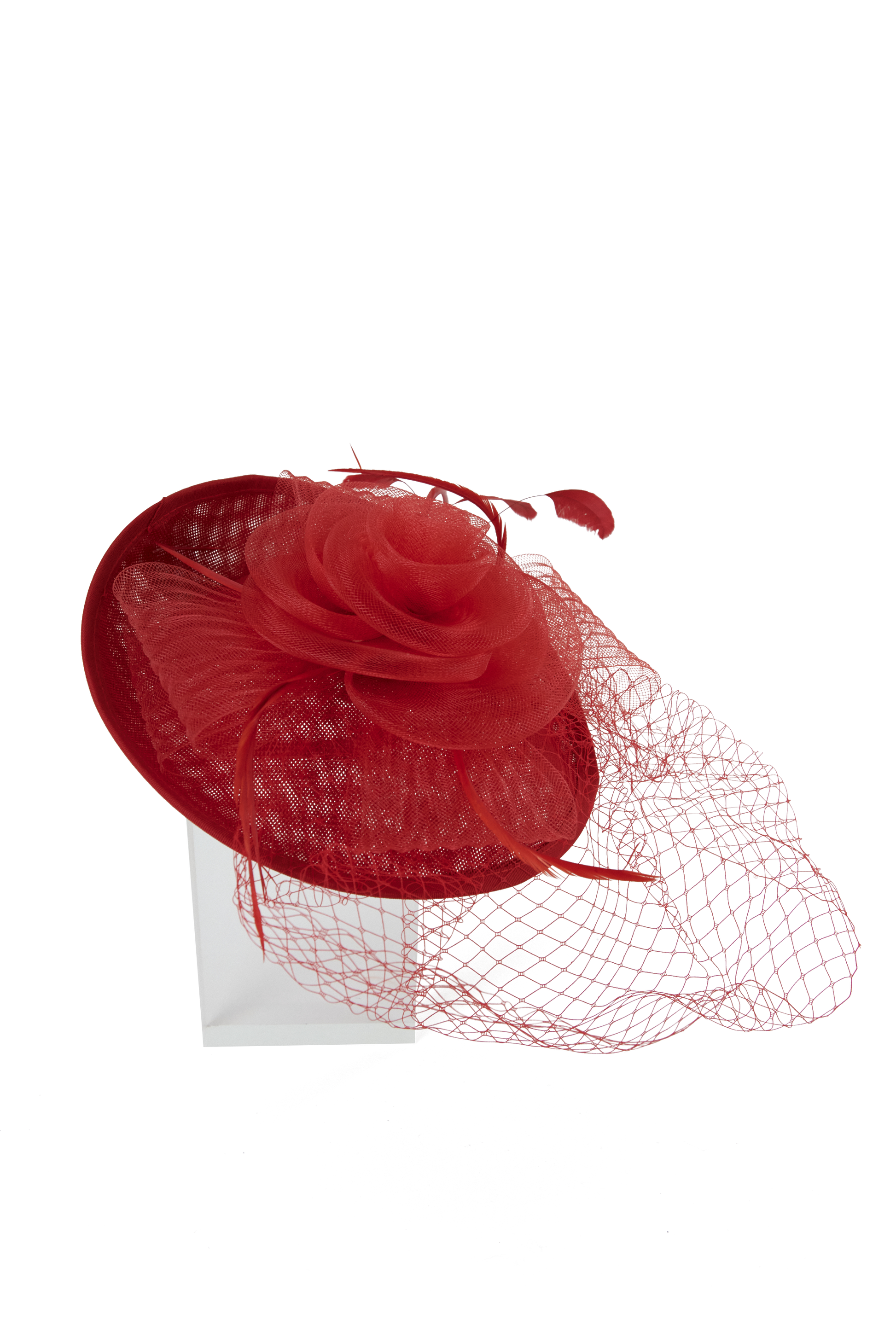 Lincraft Headband And Clip Fascinator, Ruth - Red