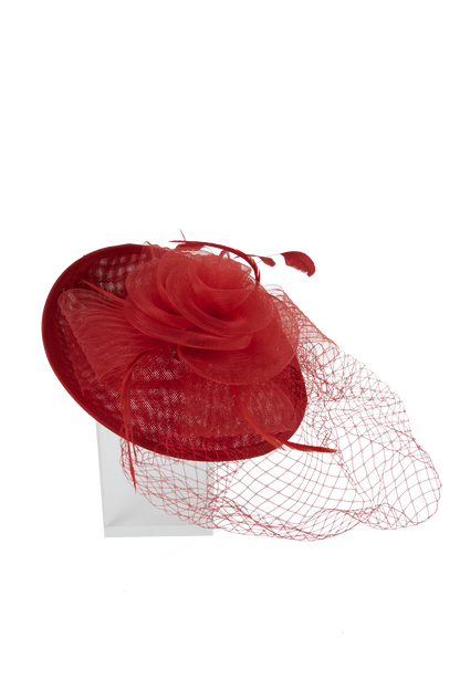 Lincraft Headband And Clip Fascinator, Ruth - Red