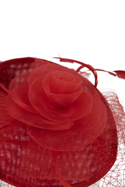 Lincraft Headband And Clip Fascinator, Ruth - Red