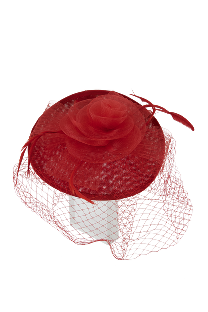 Lincraft Headband And Clip Fascinator, Ruth - Red