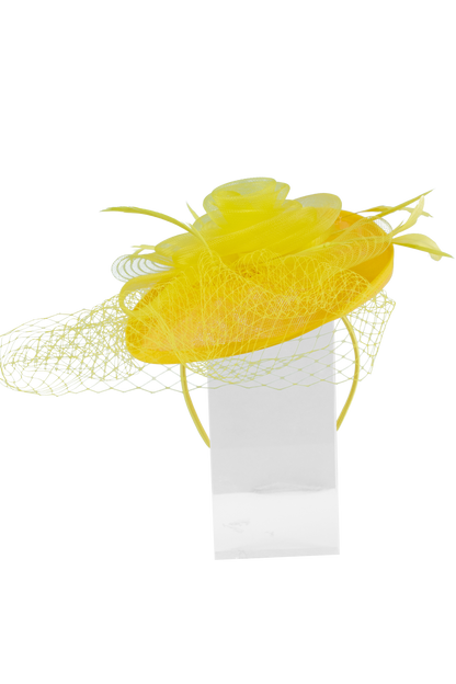 Lincraft Headband And Clip Fascinator, Ruth- Yellow