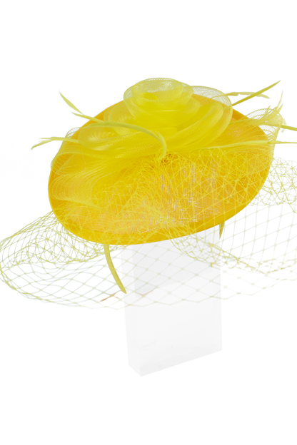 Lincraft Headband And Clip Fascinator, Ruth- Yellow