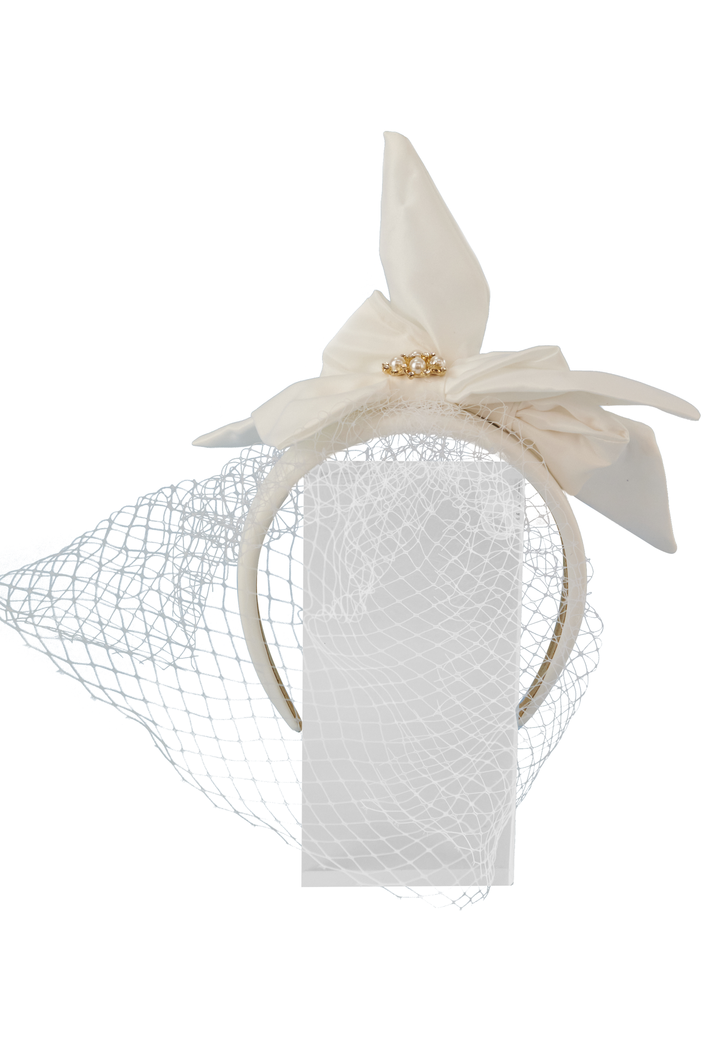 Headband And Clip Fascinator, Anna- Ivory