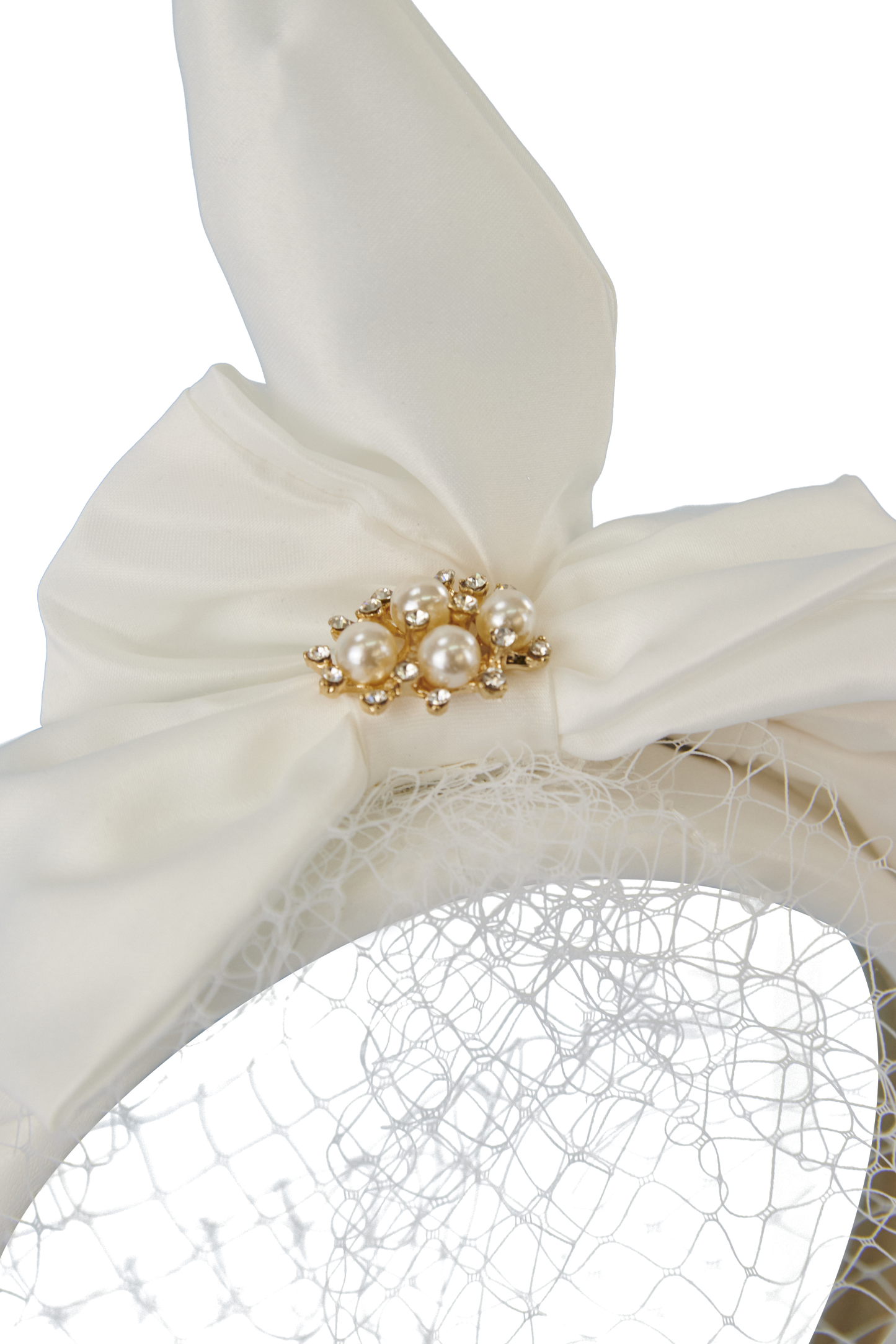 Headband And Clip Fascinator, Anna- Ivory