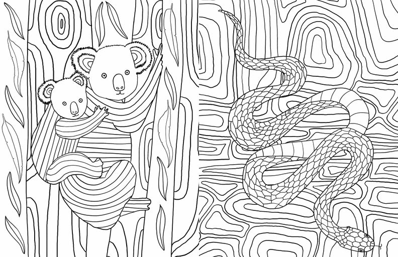 Gem Sticker Colouring Book, Australian Animals