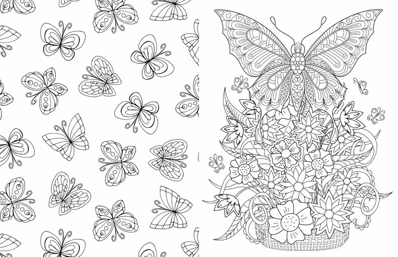 Gem Sticker Colouring Book, Butterflies