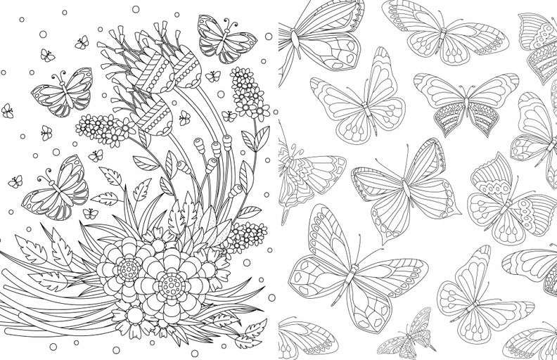 Gem Sticker Colouring Book, Butterflies