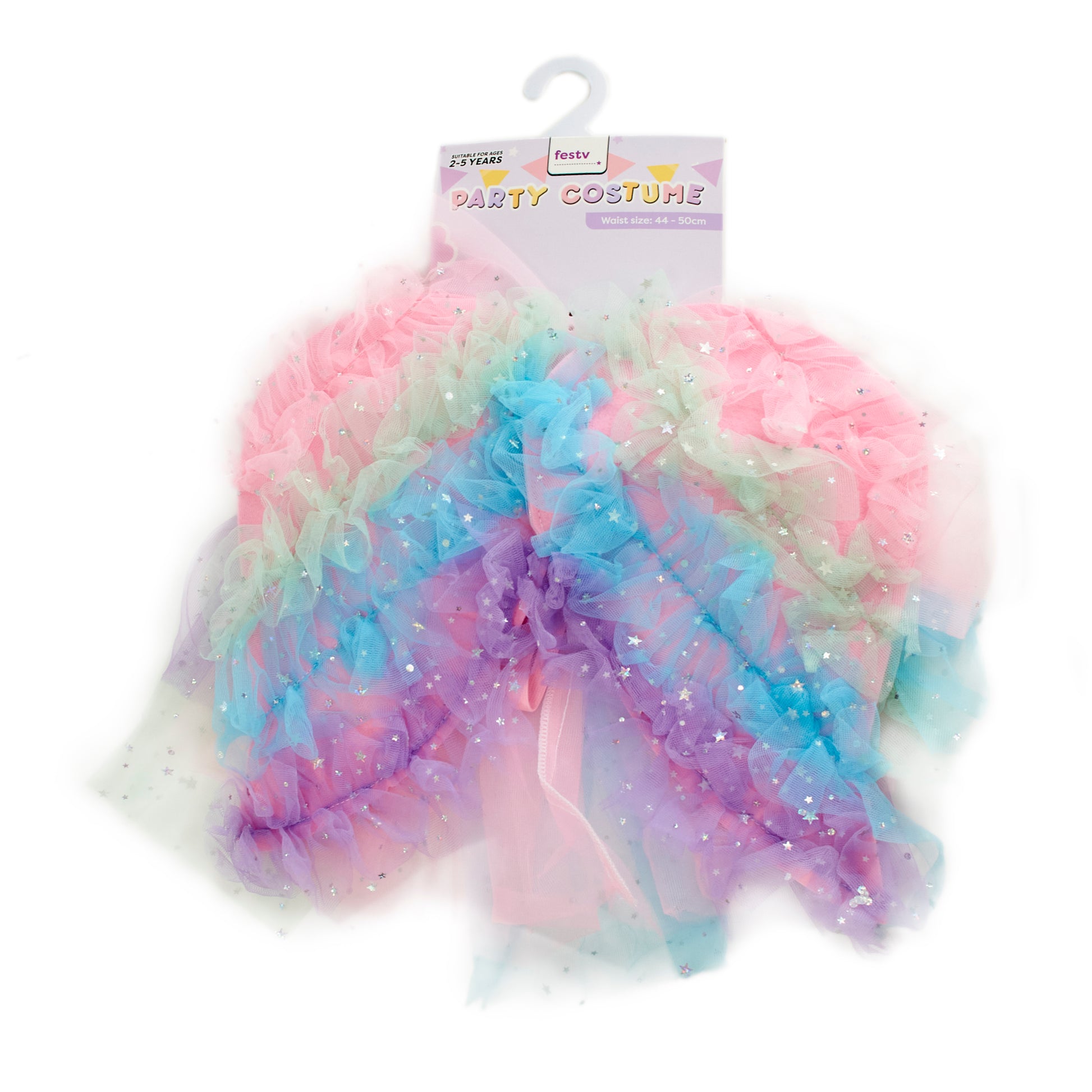 Halloween Costume Skirt Wings Set 2-5 Years Old, Rainbow