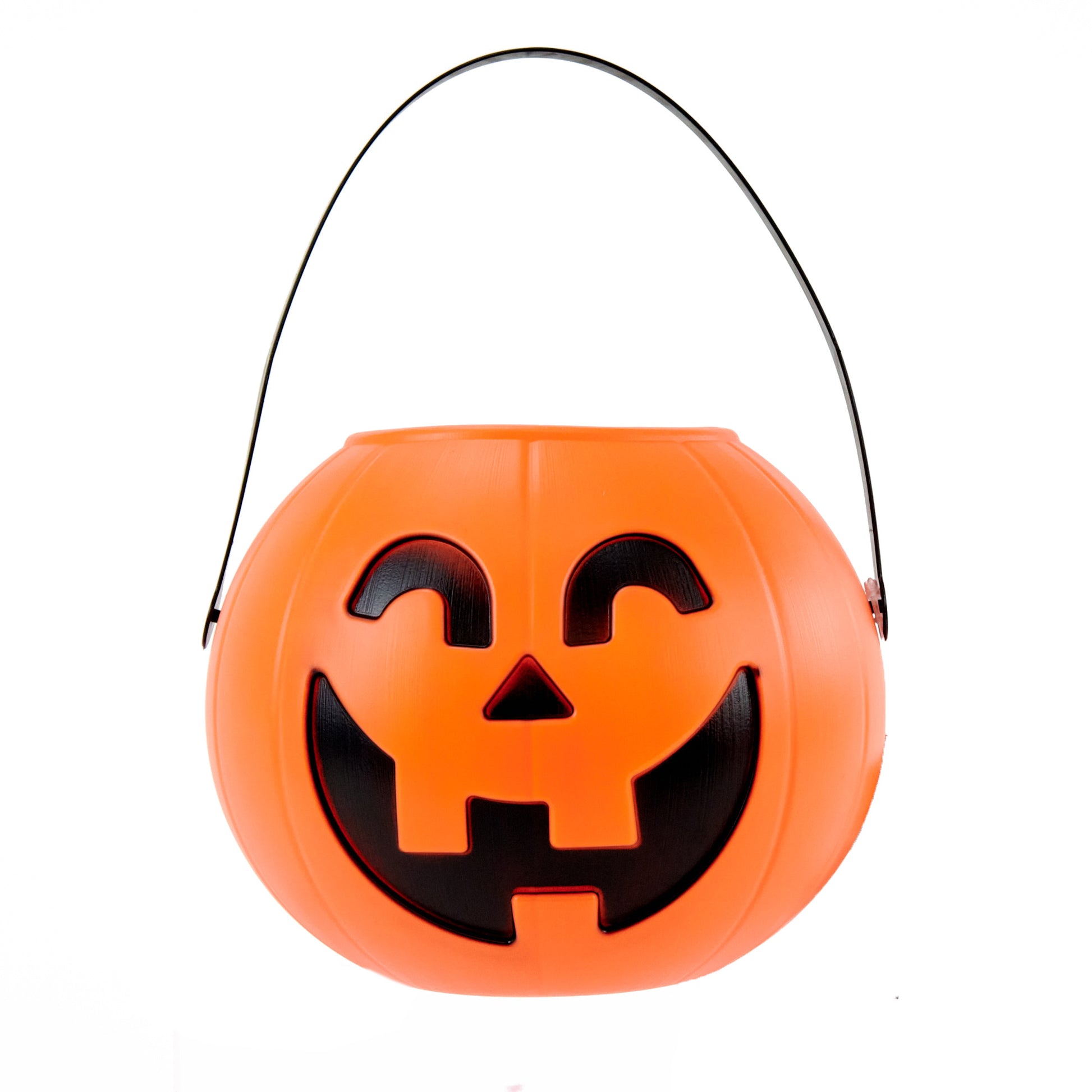 Halloween Pumpkin Bucket Plastic- 17x17x13cm