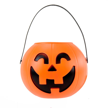 Halloween Pumpkin Bucket Plastic- 17x17x13cm