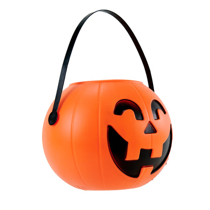 Halloween Pumpkin Bucket Plastic- 17x17x13cm