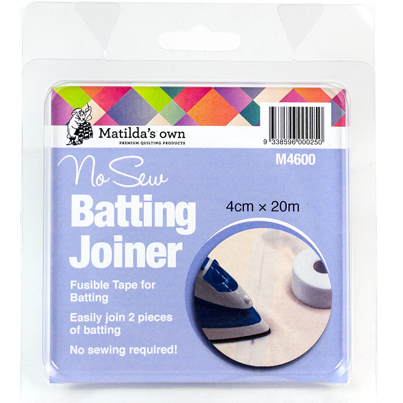 Matilda's Own No Sew Batting Joiner, White- 4cm x 20m