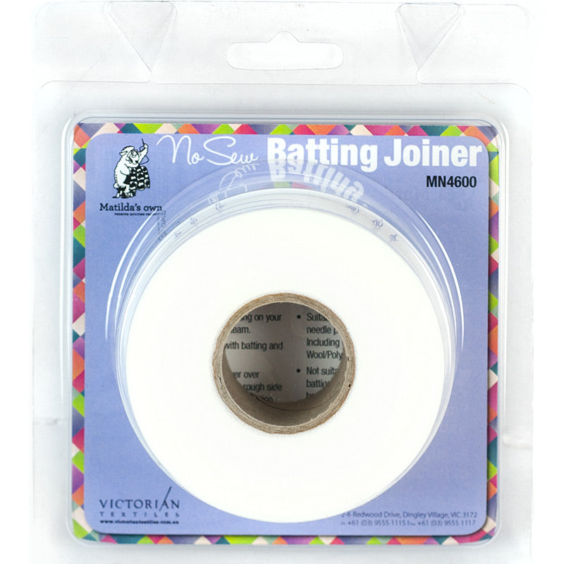 Matilda's Own No Sew Batting Joiner, White- 4cm x 20m