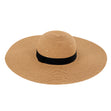 Straw Look Wide Rim Hat-14cm Rim