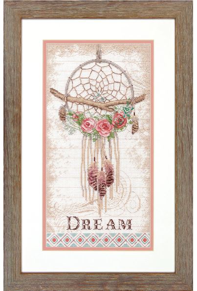 Dimensions Counted Cross Stitch, Floral Dreamcatcher- 33x25.4cm