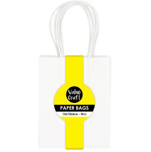 Mini white discount gift bags