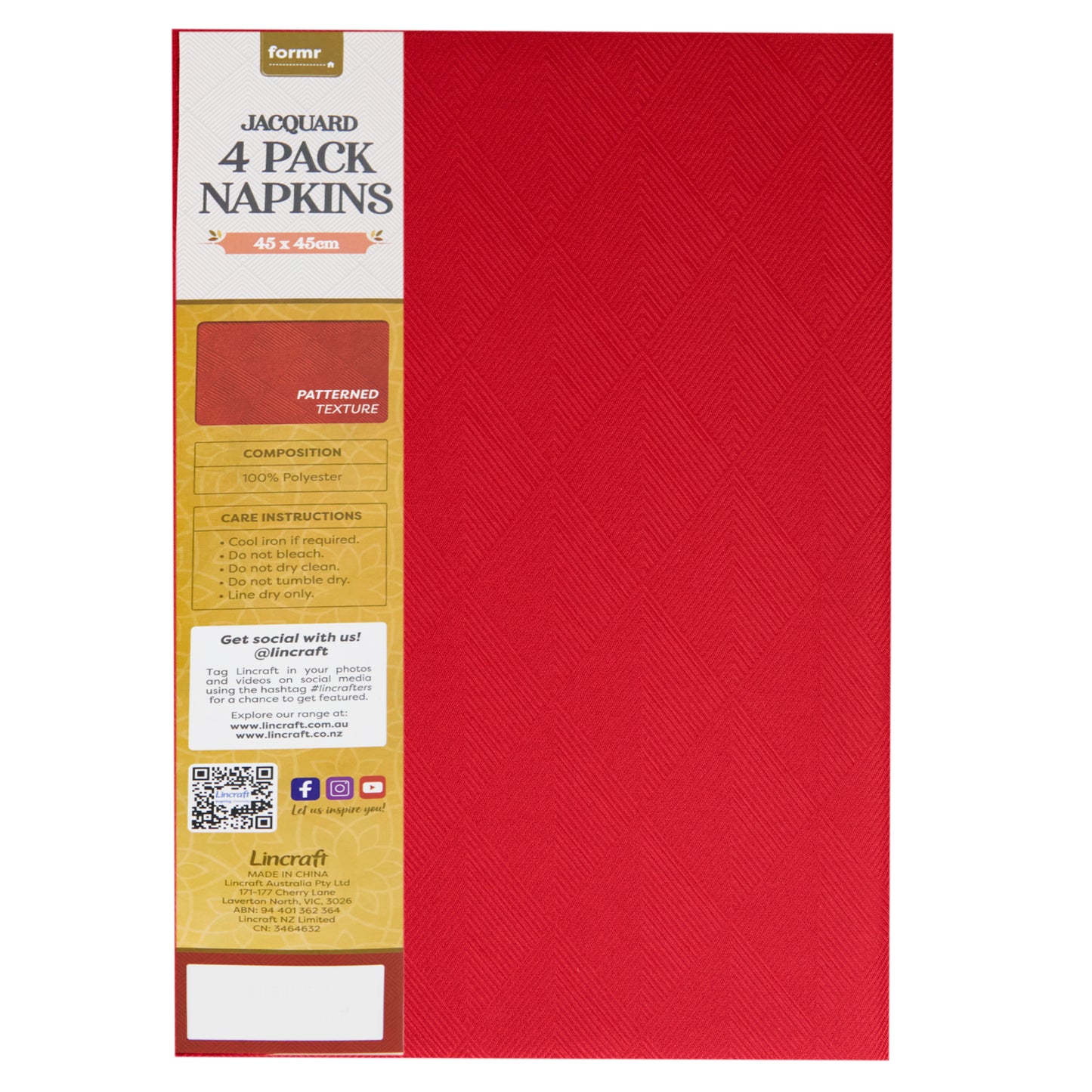 Formr Jacquard 4pk Napkin, 45x45cm