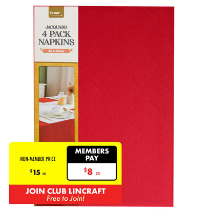 Formr Jacquard 4pk Napkin, 45x45cm