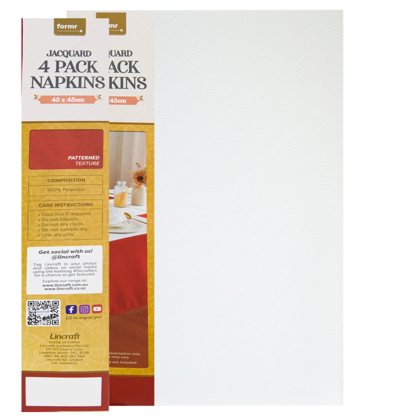 Formr Jacquard 4pk Napkin, 45x45cm