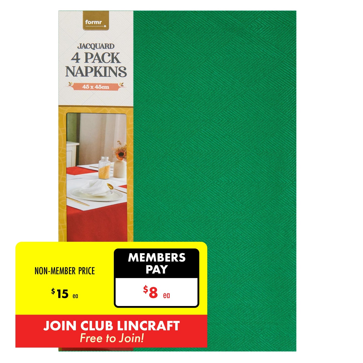 Formr Jacquard 4pk Napkin, 45x45cm