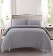 Dreamaker Cotton Jersey Quilt Cover Set, Marle Grey