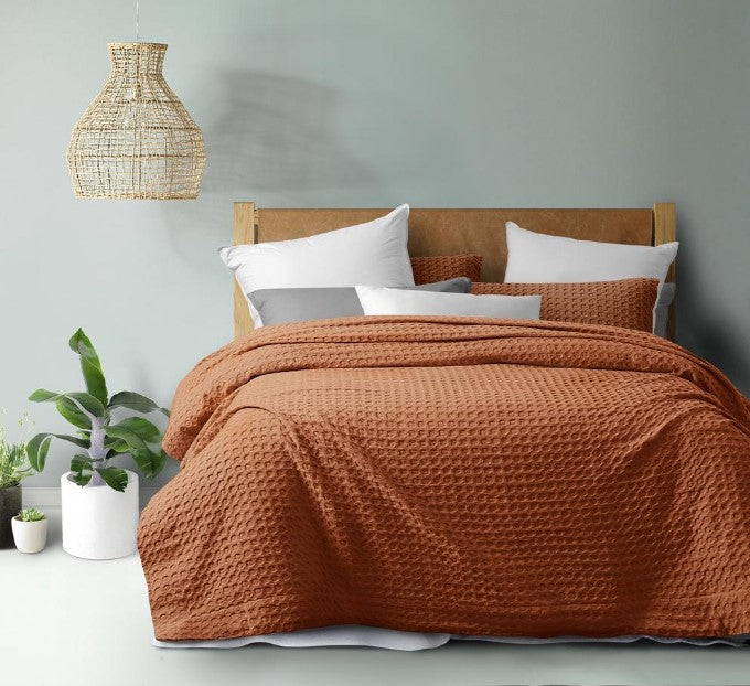 Dreamaker Cotton Waffle Quilt Cover Set