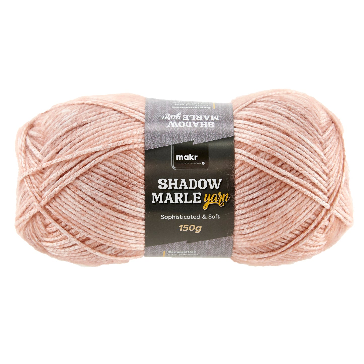 Makr Shadow Marle Crochet & Knitting Yarn, Nutshell- 150g Polyester Blend Yarn